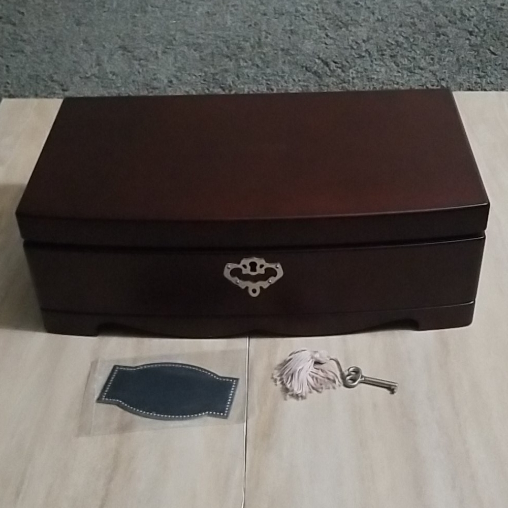 Things Remembered Wood Laquer 2 Level Jewelry Box